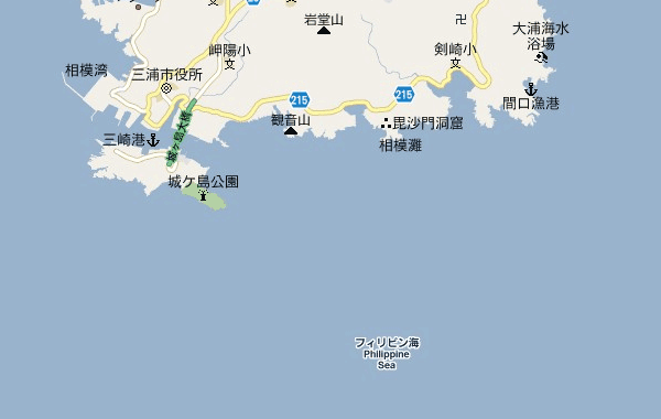 三浦半島南部 Googleマップ2010年7月30日